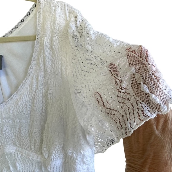 Rabbit Rabbit Rabbit Lace Overlay Dress Wedding Sheer Size 18W Coquette Romantic - Picture 5 of 14